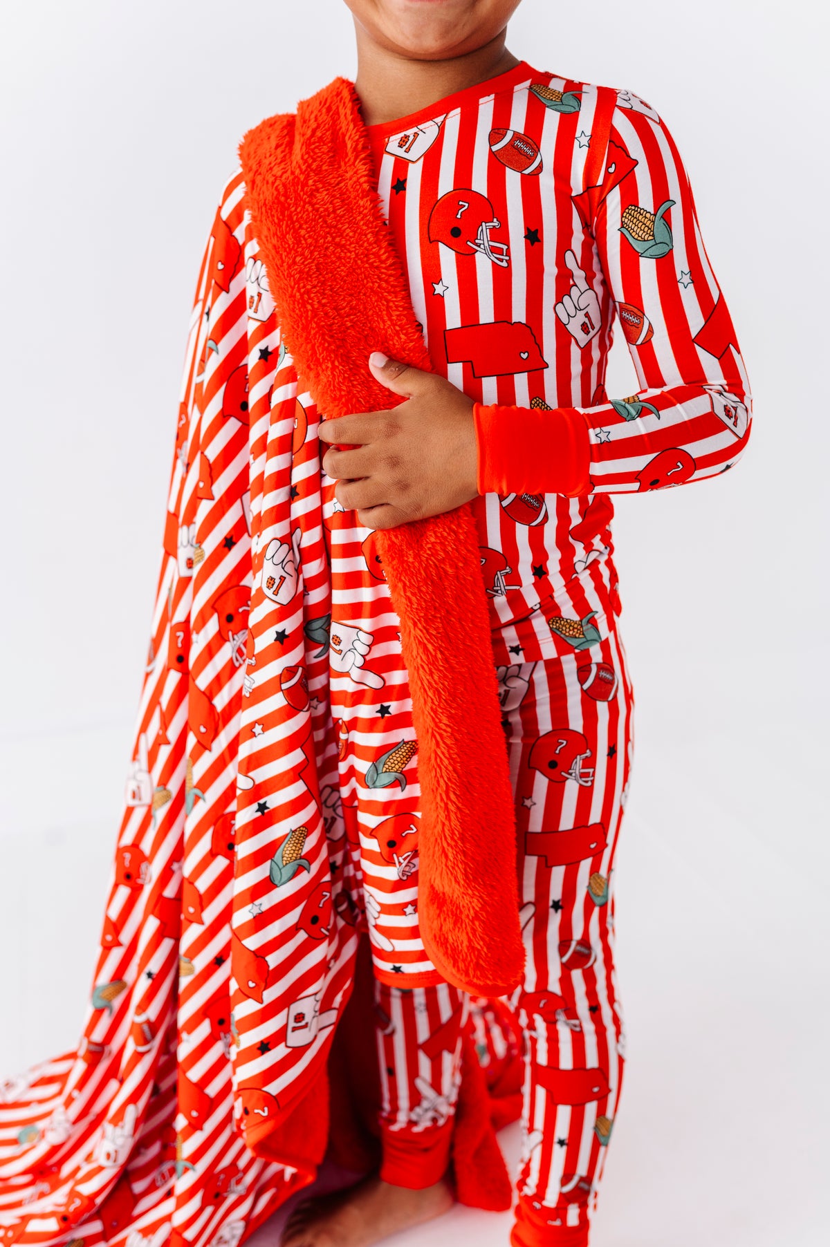 Game Day in Nebraska Fuzzy Blanket