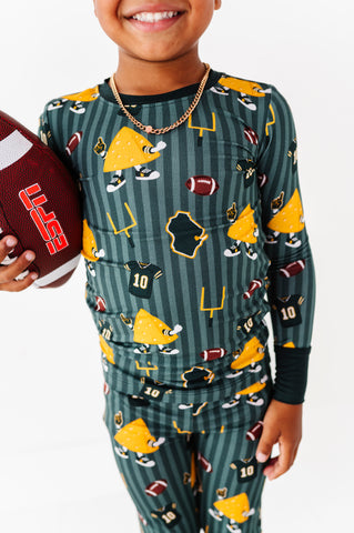 Touchdown, Wisconsin! Kids Pajamas