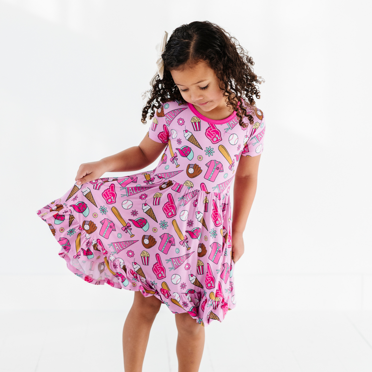 Pink Baseball Pink Toddler/Girls Dress