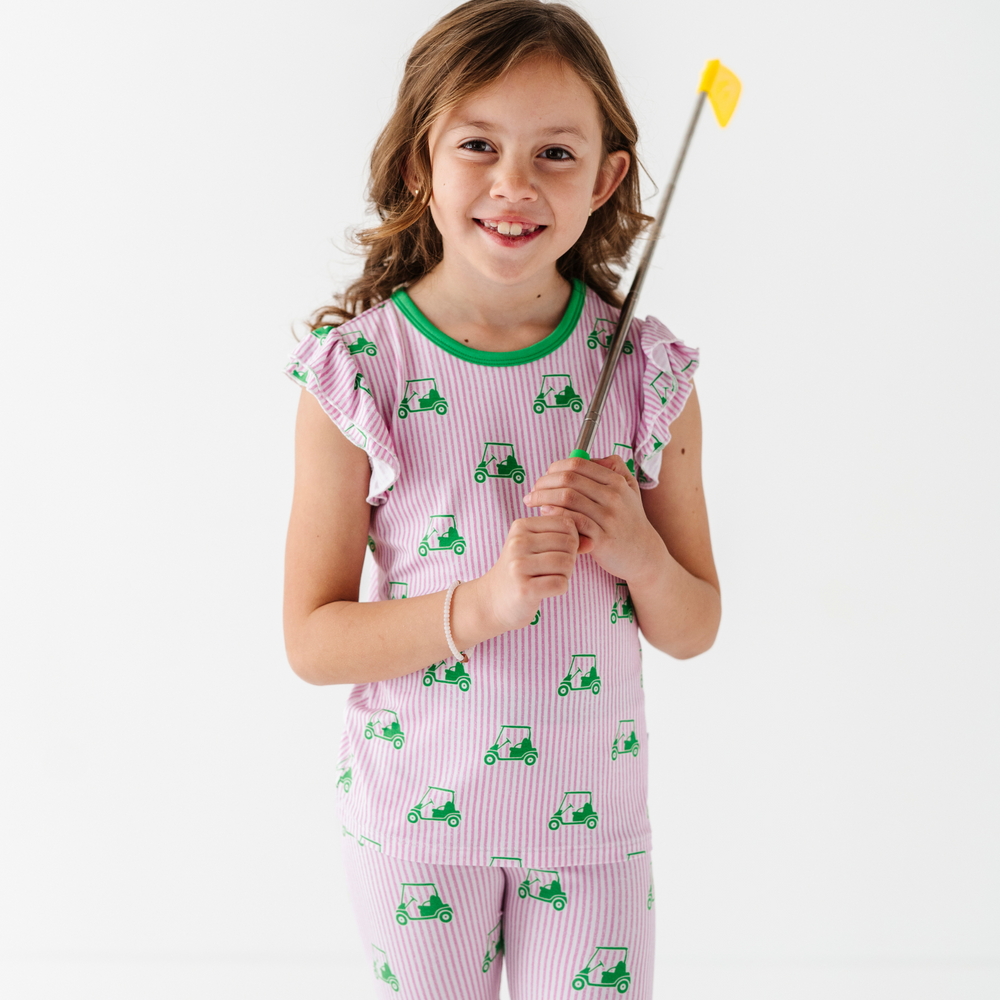 
                      
                        Who's Your Caddy? Pink Golf Ruffle Pajamas Toddler/Kids
                      
                    