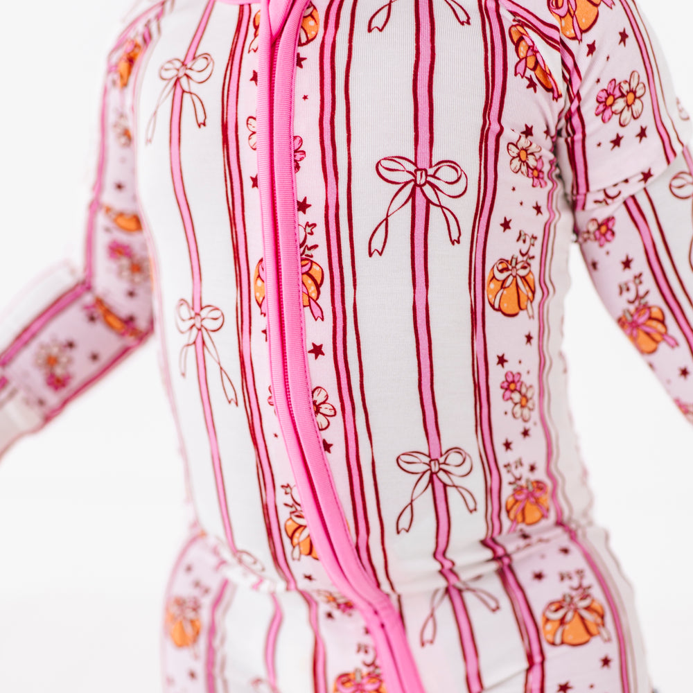 Pumpkin Bow Convertible Footies