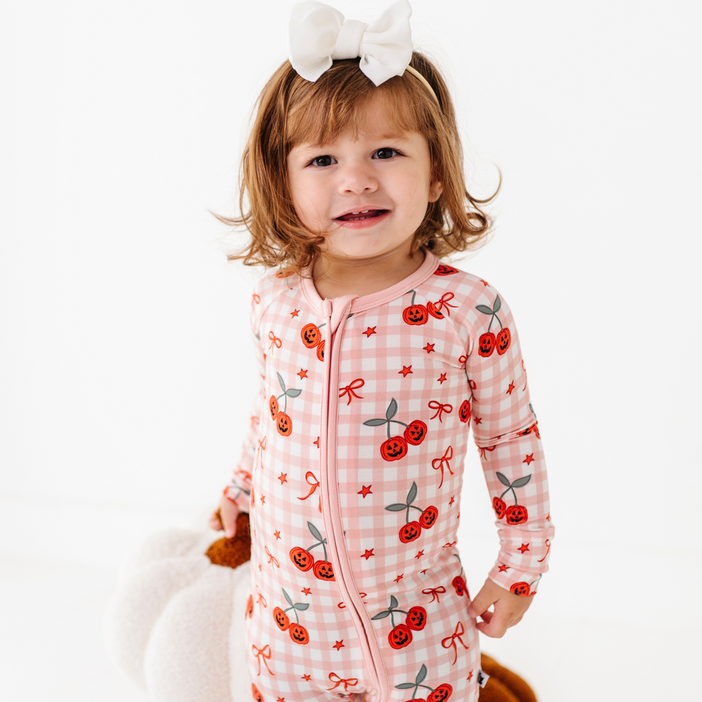 Pumpkin Cherry Girls Convertible Footies 