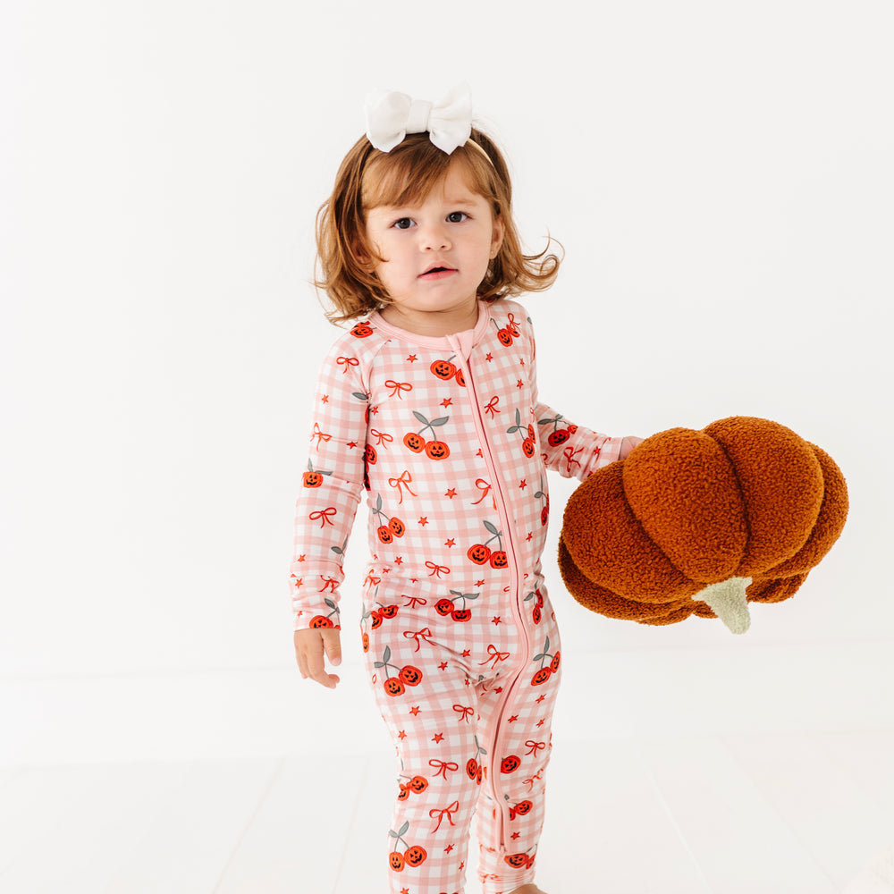 Pumpkin Cherry Girls Convertible Footies 