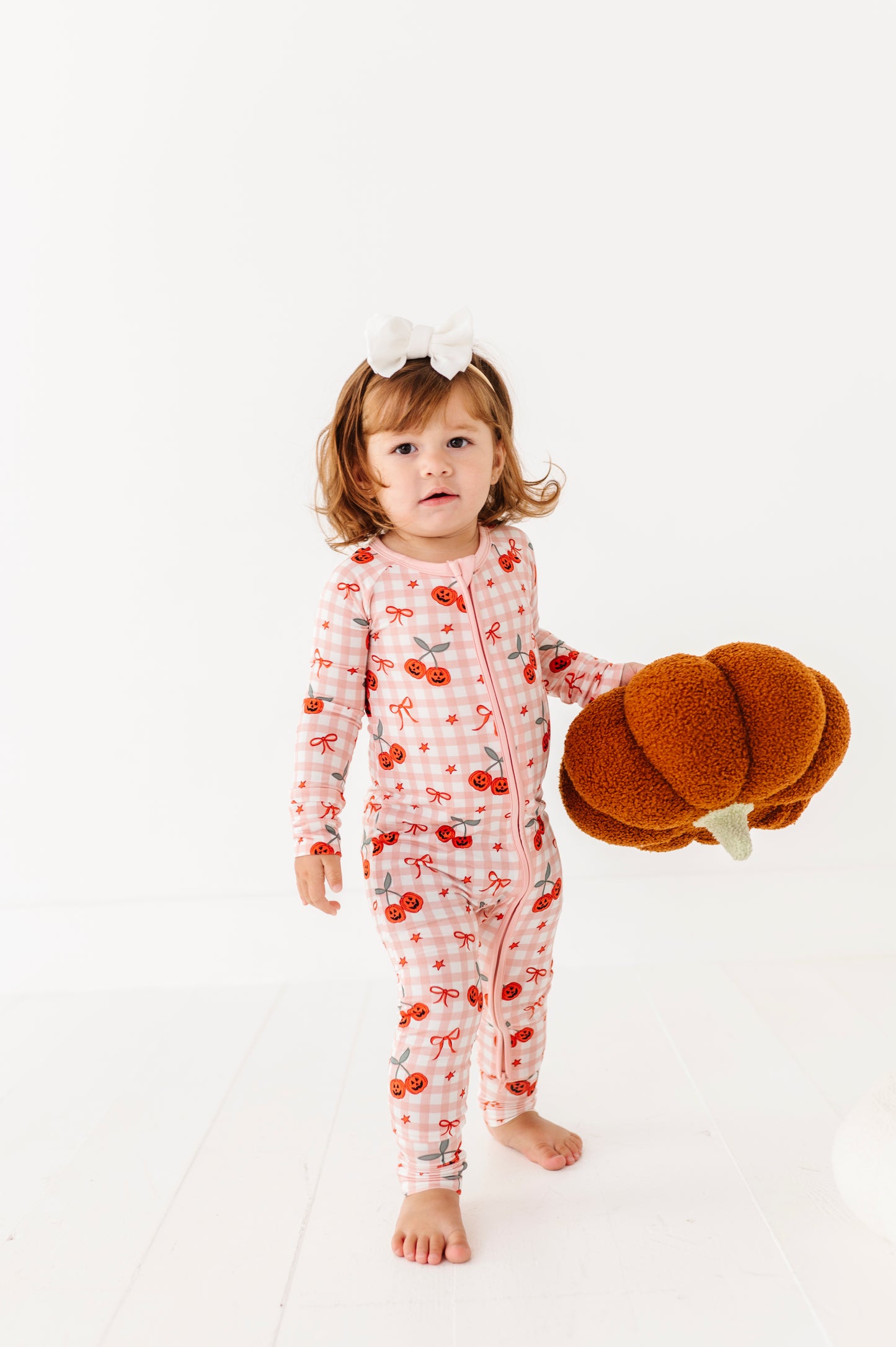 Pumpkin Cherry Girls Convertible Footies 