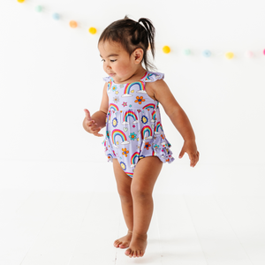 It's All Flowers and Rainbows Bubble Romper