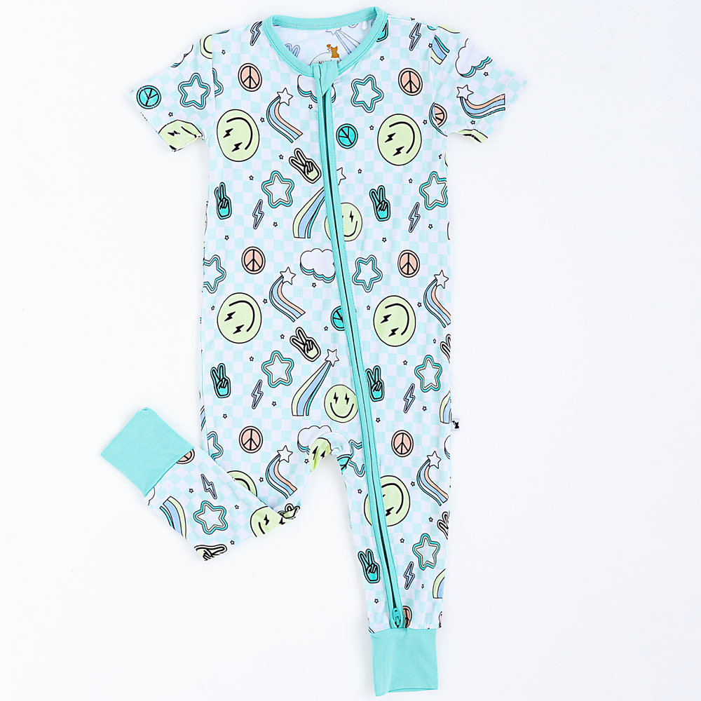 
                      
                        Peace, Love, and Good Dreams  Short Sleeve Romper
                      
                    