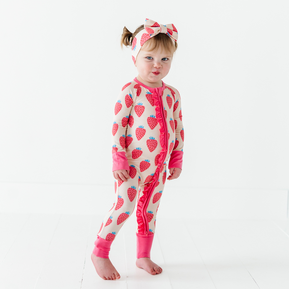 
                      
                        You're My Jam Strawberry Convertible Footies with Ruffle
                      
                    