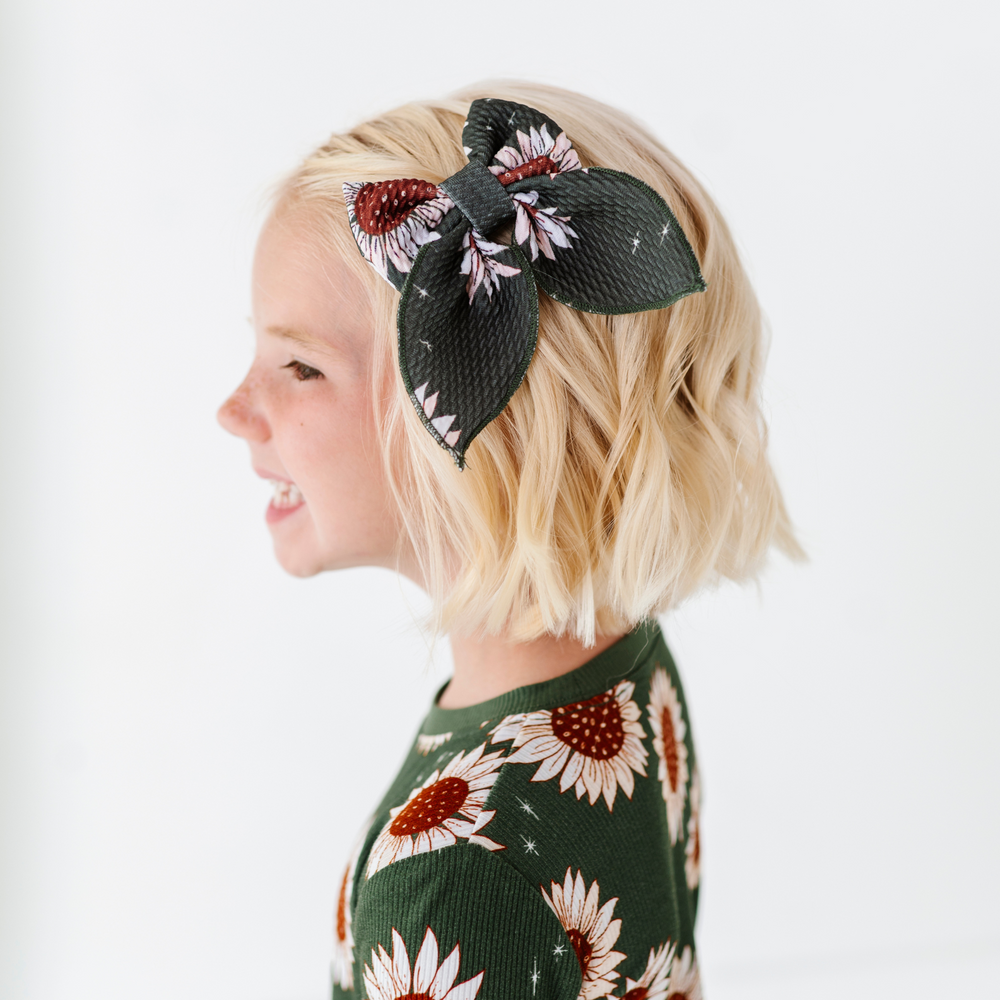 Rustic Blooms Clip Bow