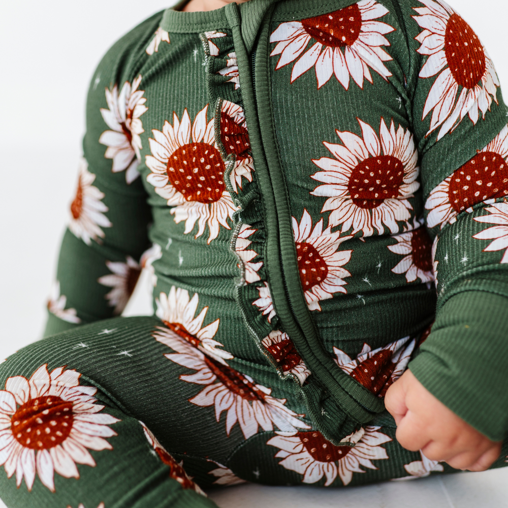 Sunflower convertible footies by Kiki and Lulu