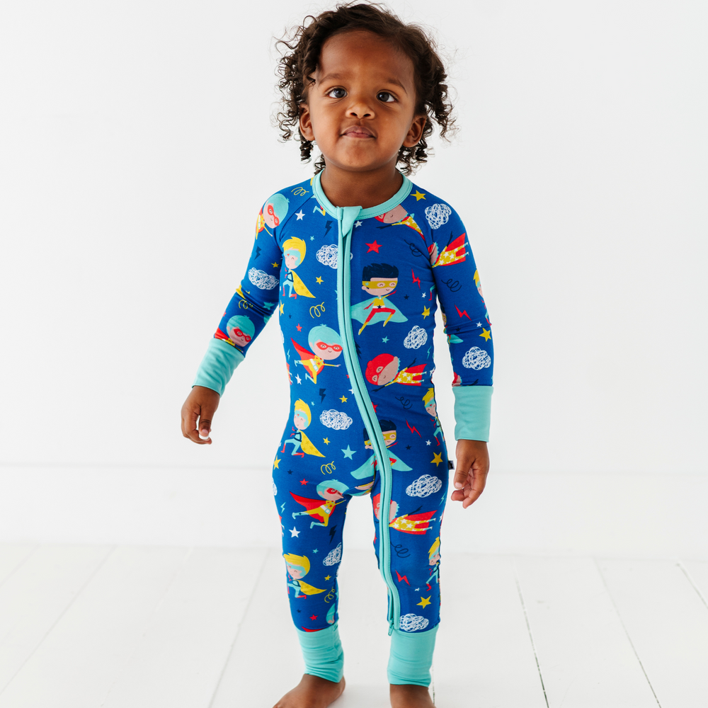 Cozy & Courageous Superhero Convertible Footie