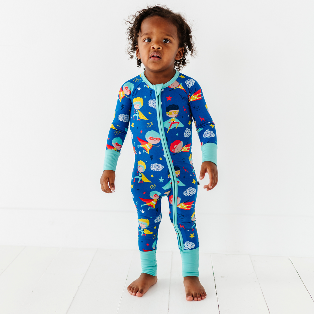 
                      
                        Cozy & Courageous Superhero Convertible Footie
                      
                    