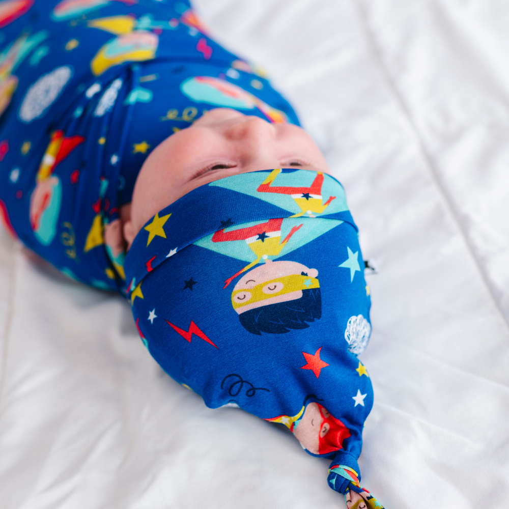 
                      
                        Cozy & Courageous Superhero Swaddle Set with Hat
                      
                    