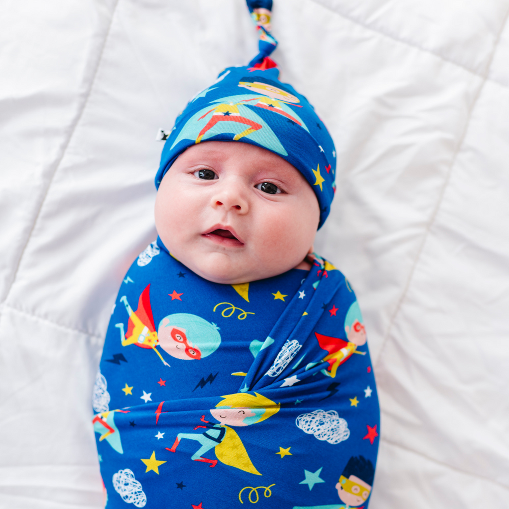 
                      
                        Cozy & Courageous Superhero Swaddle Set with Hat
                      
                    