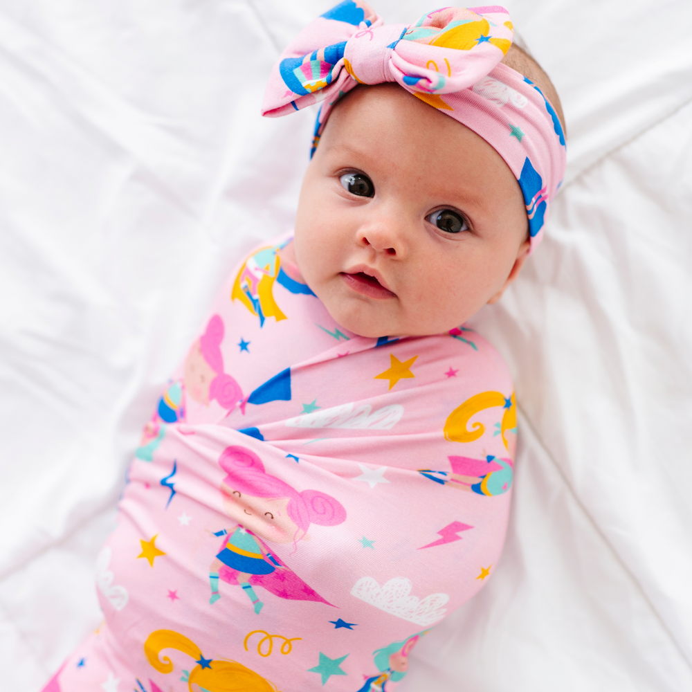 
                      
                        Cozy & Courageous Superhero Swaddle Set with Bow
                      
                    