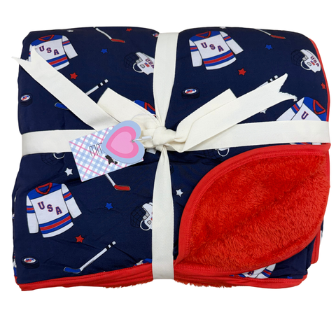 Team USA Oversized Fuzzy Blanket