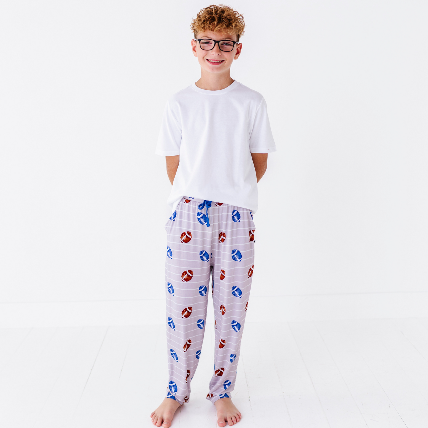 Teen in Football Lounge Pants