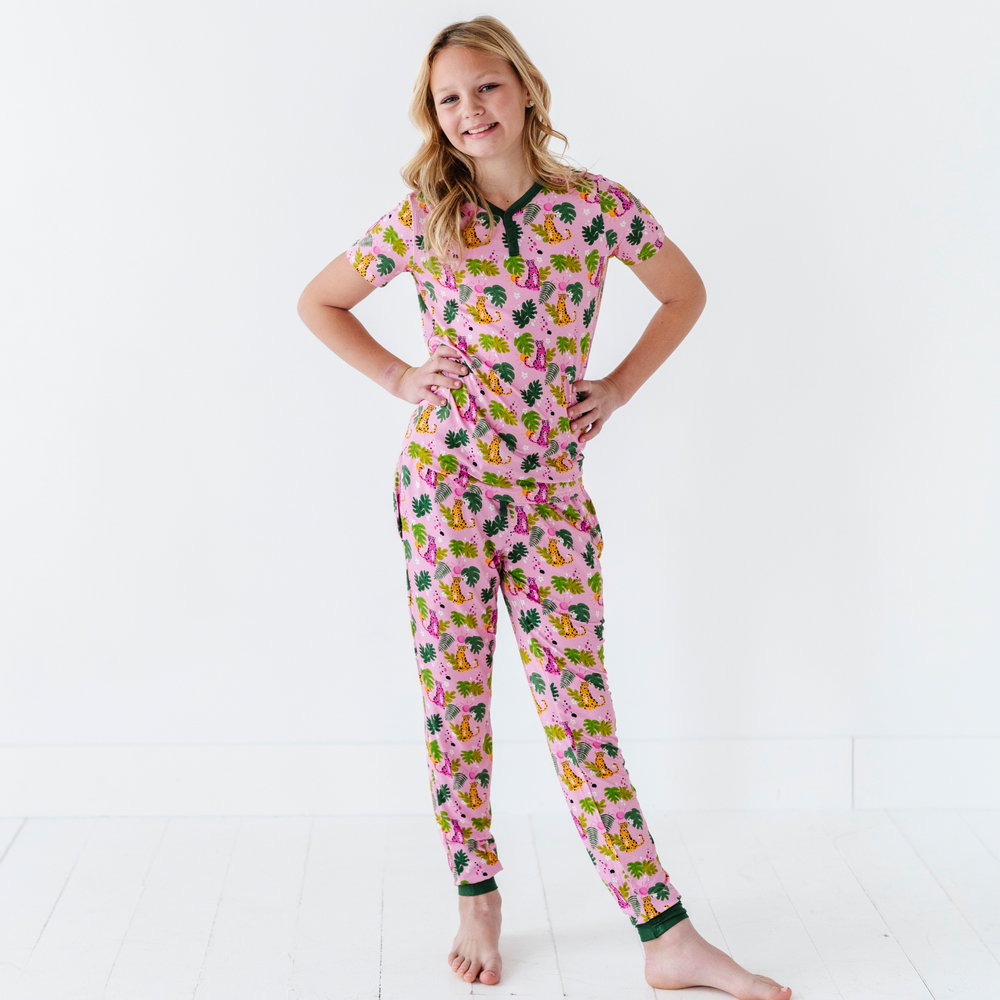 Spot On Cheetah Pajama Set - Bigger Kids (Girl)