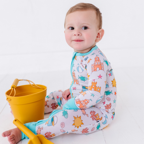 Don't Worry, Beach Happy Convertible Footie