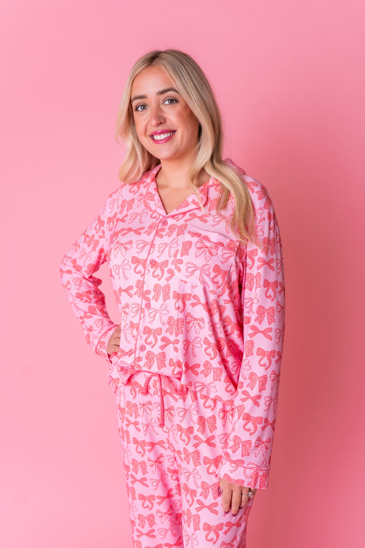 Put a Bow on It Women's Ribbed Luxe Lounge