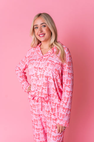Put a Bow on It Women's Ribbed Luxe Lounge