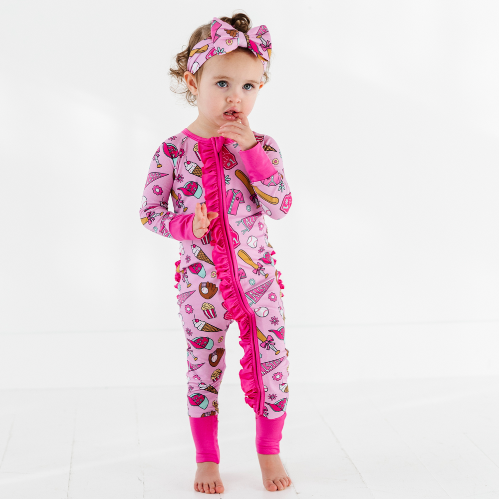 
                      
                        No Place Like Home Pink Convertible Footies with Ruffle
                      
                    